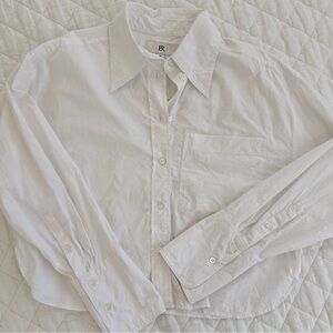 Banana Republic women’s boxy short white  Button Down Shirt